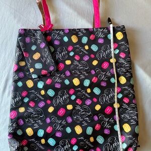 Lancome Black and Pink Tote Bag with Vibrant Design